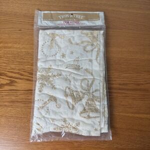 Trim A Tree Deluxe Spangled Tree Mat Flameproof Christmas Decorations